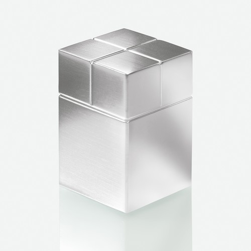 SuperDym-Magnet-Würfel C30 artverum Cube-Design 20x30x20mm silber vernickelt ultra stark Sigel GL197 Produktbild Additional View 3 L