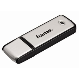 USB Stick Flash Pen 2.0 Fancy 64GB 10MB/s schwarz-silber Hama 00108062 Produktbild