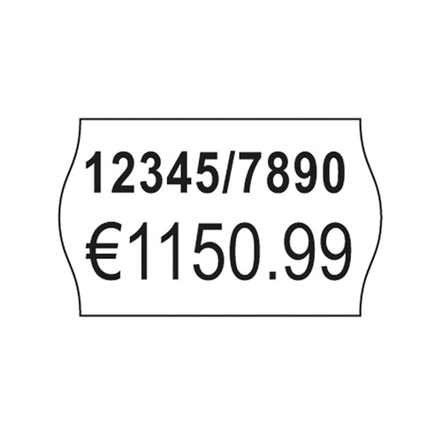 Auszeichnungsetiketten ablösbar 26x16mm 2-zeilig weiß Zweckform PLR 1626 (PACK = 10 ROLLEN Á 1200 ETIKETTEN) Produktbild Additional View 2 L