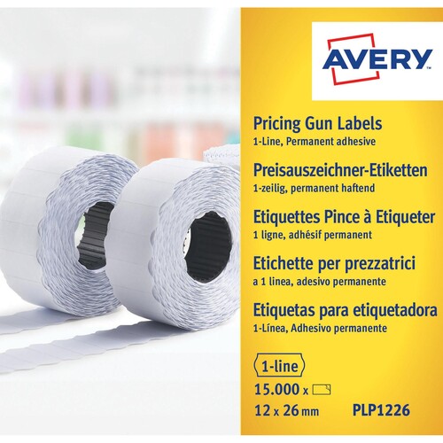 Auszeichnungsetiketten permanent 26x12mm 1-zeilig weiß Zweckform PLP 1226 Produktbild Additional View 1 L