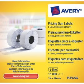 Auszeichnungsetiketten permanent 26x12mm 1-zeilig weiß Zweckform PLP 1226 Produktbild