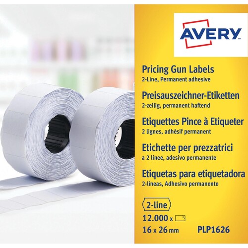 Auszeichnungsetiketten permanent 26x16mm 2-zeilig weiß Zweckform PLP 1626 Produktbild Additional View 1 L