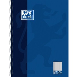 Collegeblock Oxford 4-fach Lochung A4 kariert mit Rand links 80Blatt 90g Optik Paper weiß nachtblau 100050358 Produktbild
