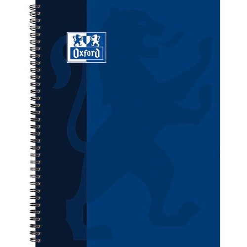 Collegeblock Oxford 4-fach Lochung A4 kariert mit Rand links 80Blatt 90g Optik Paper weiß nachtblau 100050358 Produktbild Additional View 3 L