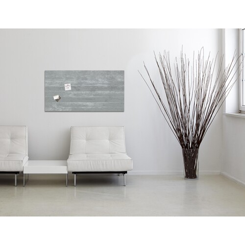 Glas-Magnetboard artverum 910x460x15mm Design Sichtbeton inkl. Magnete Sigel GL148 Produktbild Additional View 2 L