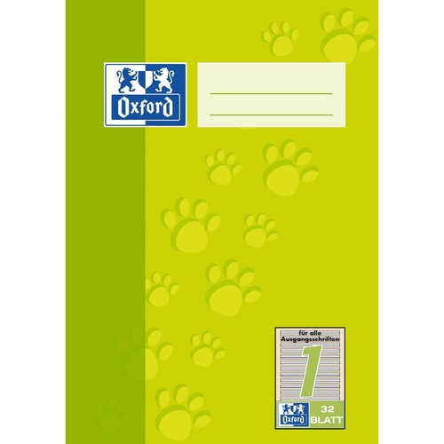 Heft Oxford A5 Lineatur 1 1.Schuljahr 32Blatt 90g Optik Paper 100050375 Produktbild