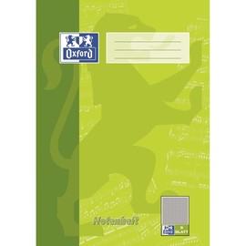 Notenheft Oxford A4 mit Hilfslinien 8Blatt 90g Optik Paper weiß 100050399 Produktbild