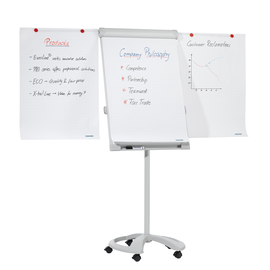 Flipchart-Tafel Mobil 67x95cm 10kg Rundfuß mit Rollen Franken FC81 Produktbild