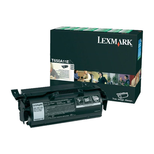 Toner für T650 7000Seiten schwarz Lexmark T650A11E Produktbild Front View L