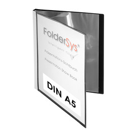 Sichtbuch mit 20 Hüllen A5 schwarz FolderSys 25025-30 Produktbild