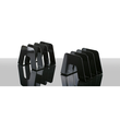 Prospektständer SORTER mit 3 Fächer 209x224x163mm schwarz HAN16200-13 Produktbild Additional View 2 S