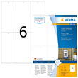Anhängezettel Colli-Anhänger Inkjet+ Laser+Kopier 70x148,5mm auf A4 Bögen weiß perforiert Herma 8047 (PACK=600 STÜCK) Produktbild