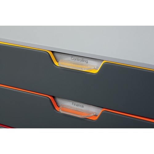 Schubladenbox Varicolor 5 Schübe 292x356x280mm grau Durable 7605-27 Produktbild Additional View 3 L