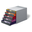Schubladenbox Varicolor 5 Schübe 292x356x280mm grau Durable 7605-27 Produktbild Additional View 1 S