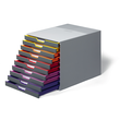 Schubladenbox Varicolor 10 Schübe 292x356x280mm grau Durable 7610-27 Produktbild Additional View 1 S