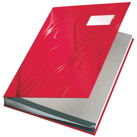 Unterschriftsmappe Design 18 Fächer A4 rot Karton Leitz 5745-00-25 Produktbild