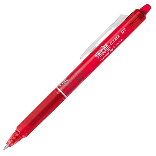 Tintenroller mit Radierspitze Frixion rot Ball Clicker mit Clip BLRT-FR7 0,4mm  Pilot 2270002 Produktbild