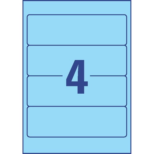 Rückenschilder zum Bedrucken 61x192mm kurz breit auf A4 Bögen blau selbstklebend Zweckform L4767-100 (PACK=400 STÜCK) Produktbild Additional View 2 L