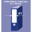 Rückenschilder zum Bedrucken 61x192mm kurz breit auf A4 Bögen recycling weiß selbstklebend Zweckform LR4761-25 (PACK=120 STÜCK) Produktbild Additional View 5 S