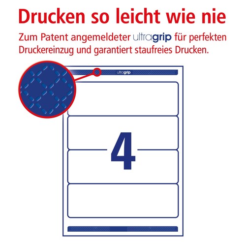 Rückenschilder zum Bedrucken 61x192mm kurz breit auf A4 Bögen recycling weiß selbstklebend Zweckform LR4761-25 (PACK=120 STÜCK) Produktbild Additional View 3 L