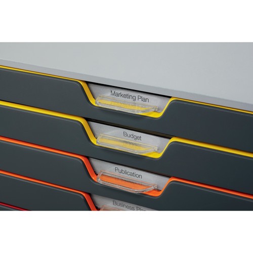 Schubladenbox Varicolor 7 Schübe 292x356x280mm grau Durable 7607-27 Produktbild Additional View 4 L
