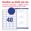 Etiketten Inkjet+Laser+Kopier 48,5x25,4mm auf A4 Bögen weiß Zweckform 3657-200 (PACK=8800 STÜCK) Produktbild Additional View 3 S