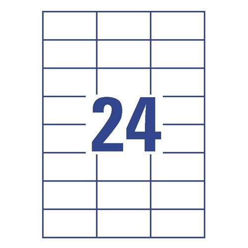 Etiketten Inkjet+Laser+Kopier 64,6x33,8mm auf A4 Bögen weiß Zweckform 3658-200 (PACK=5280 STÜCK) Produktbild Additional View 2 L