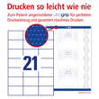 Etiketten Inkjet+Laser+Kopier 70x42,3mm auf A4 Bögen weiß Zweckform 3652-200 (PACK=4620 STÜCK) Produktbild Additional View 3 S