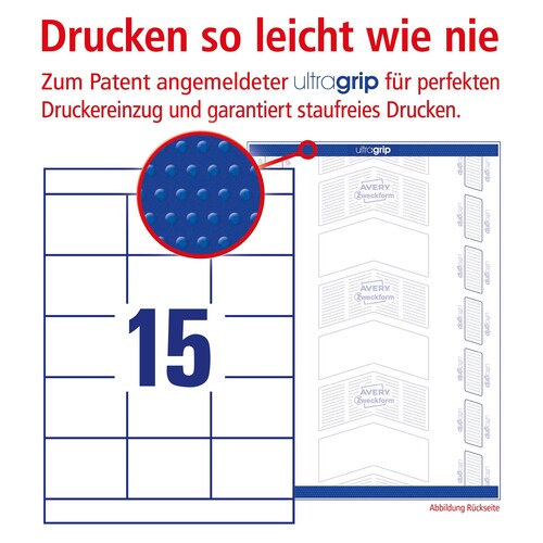 Etiketten Inkjet+Laser+Kopier 70x50,8mm auf A4 Bögen weiß Zweckform 3669-200 (PACK=3300 STÜCK) Produktbild Additional View 3 L