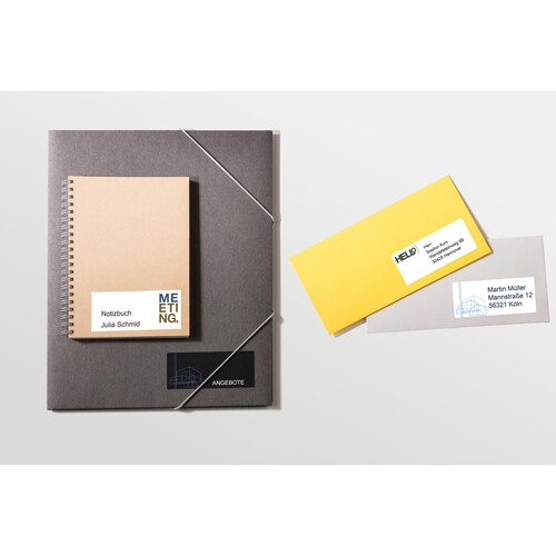 Etiketten Inkjet+Laser+Kopier 97x42,3mm auf A4 Bögen weiß Zweckform 3659-200 (PACK=2640 STÜCK) Produktbild Additional View 4 L