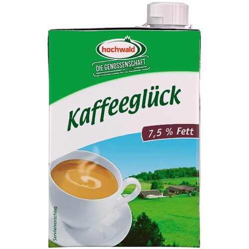 Kaffeesahne 7,5% Fett Tetra Pack (ST=340 MILLILITER) Produktbild Front View L