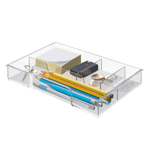 Schubladeneinsatz für Plus, WOW CUBE und CUBE Schubladenboxen glasklar Leitz 5215-00-02 Produktbild Front View L