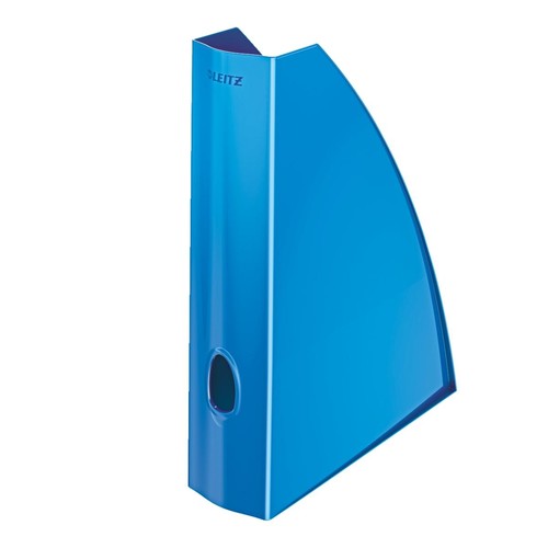 Stehsammler WOW 75x312x258mm blau metallic Kunststoff Leitz 5277-10-36 Produktbild Front View L