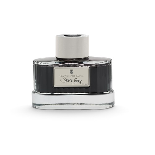 Tinte im Glas GvFC 75ml steingrau Faber Castell 141003 Produktbild Front View L