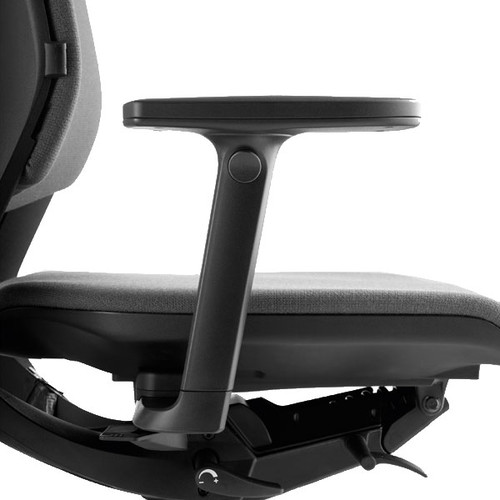 Armlehne höhenverstellbar schwarz für Bürodrehstuhl Serie Mera Klöber Produktbild Front View L