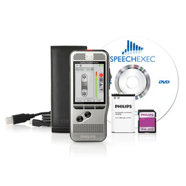 Diktiergerät Digital Pocket Memo inkl. SD Karte, Schutzhülle Philips DPM7000 Software, USB-Downloadkabel Produktbild