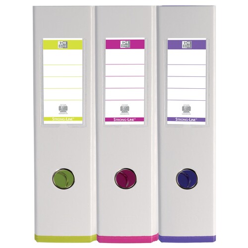 Ordner Oxford myColor A4 80mm weiß/pink PP 100081031 Produktbild Additional View 1 L