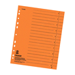 Trennblätter mit abschneidbaren Taben A4 240x300mm orange vollfarbig Karton Falken 80001704 (PACK=100 STÜCK) Produktbild