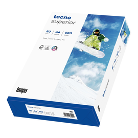 Kopierpapier tecno Superior A4 80g weiß ECF FSC EU-Ecolabel 170CIE (PACK=500 BLATT) Produktbild