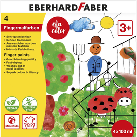 Fingermalfarben EFA Color 4x100ml farbig sortiert auswaschbar Eberhard Faber 578804 Produktbild