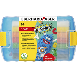 Plastilin Knetmasse in blauer Kunststoffbox sortiert Eberhard Faber 572010 (PACK=10 STÜCK) Produktbild