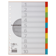 Register Blanko A4 230x297mm 10-teilig mehrfarbig Karton Pagna 32001-20 Produktbild