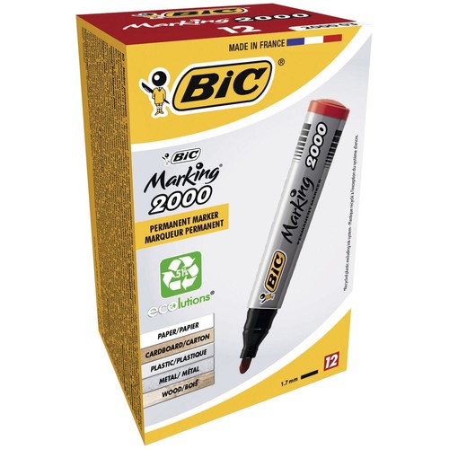 Permanentmarker 2000 1,7mm Rundspitze rot BIC 8209133 Produktbild Additional View 4 L