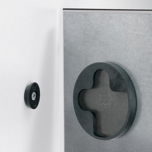 Glas-Magnetboard artverum 300x300x15mm schwarz inkl. Magnete Sigel GL157 Produktbild Additional View 7 L