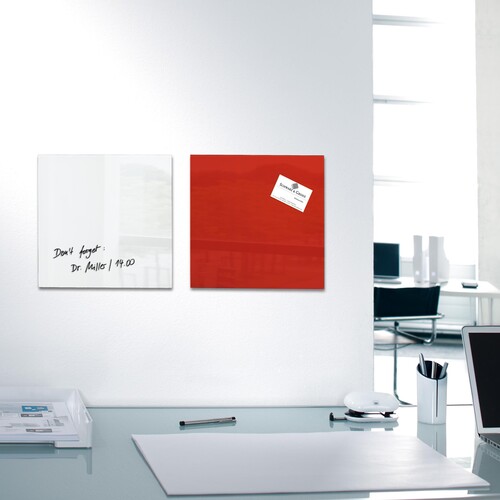 Glas-Magnetboard artverum 300x300x15mm super-weiß inkl. Magnete Sigel GL158 Produktbild Additional View 2 L