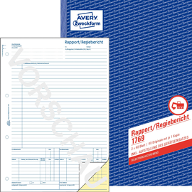 Rapport/ Regiebericht A4 hoch 2x40Blatt selbstdurchschreibend Zweckform 1769 Produktbild