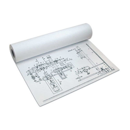 Plotterpapier CAD 61cm x 50m 90g weiß glatt matt ungestrichen PEFC Kern Ø 2" LCI-MC90R61-50 (RLL=50 METER) Produktbild Additional View 2 L