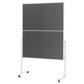 Moderationswand klappbar mobil 120x150cm grau filzbespannt Magnetoplan 2111301 Produktbild