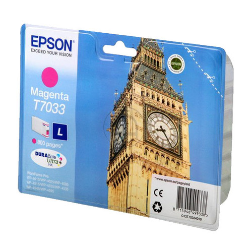Tintenpatrone T7033 für Epson WP4015DN/WP4025DW 800Seiten magenta Epson T703340 Produktbild Front View L