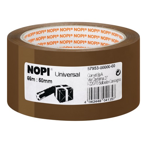 Klebeband NOPI Tesapack Universal 50mm x 66m braun Universal Polypropylen Tesa 57953-00000-00 (RLL=66 METER) Produktbild Front View L